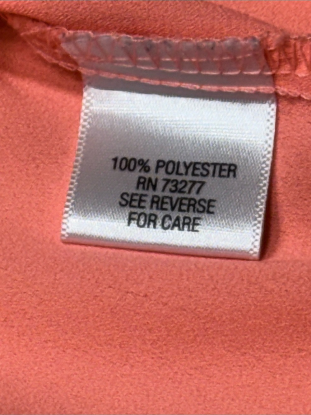 Apt. 9 Neon Peach Button-Up Blouse with Roll-tab Sleeves - Picture 10 of 13
